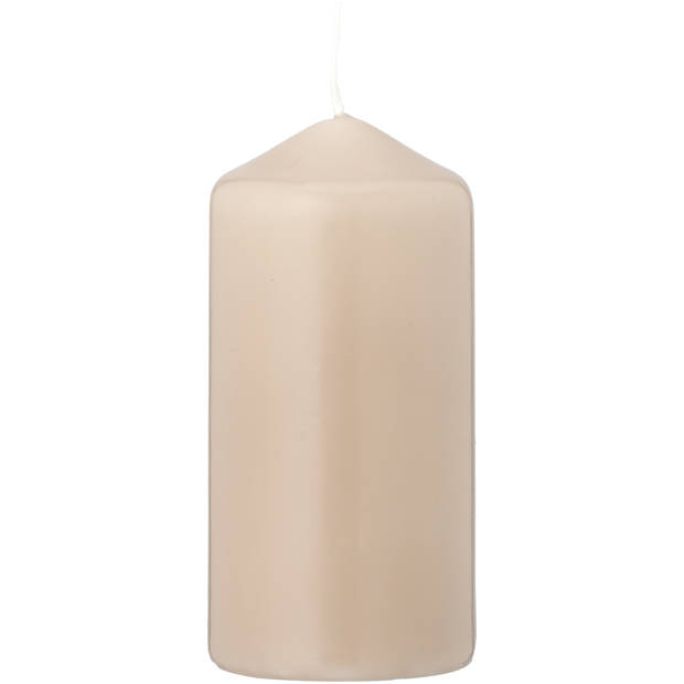 Blokker stompkaars 6x12cm - beige