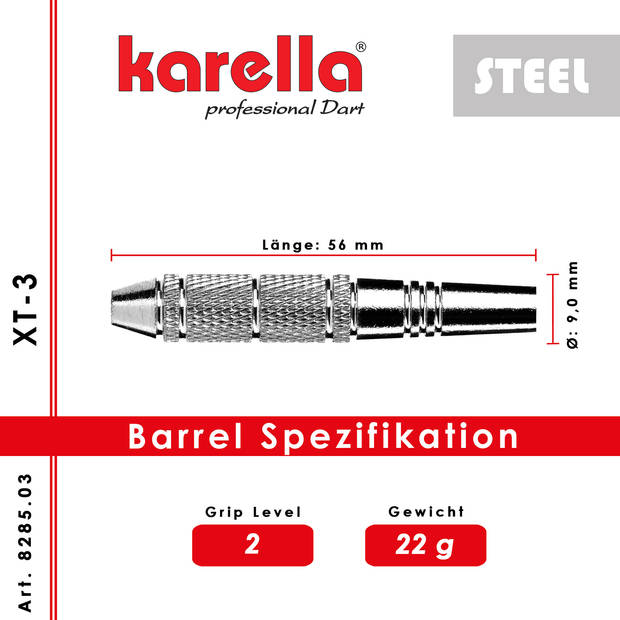 Karella XT-3 steeltip darts 22 gram