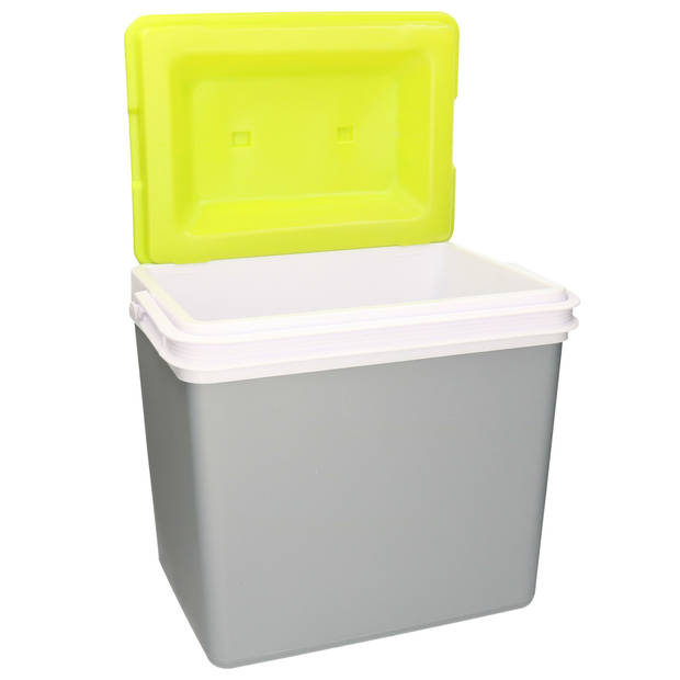 Eda Promotion koelbox - 24 liter - kunststof - grijs - 36 x 27 x 40 - Koelboxen