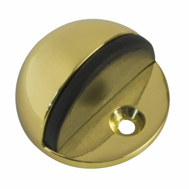 AMIG Deurstopper/deurbuffer - 2x - D45mm - inclusief schroeven - goud  - Deurstoppers