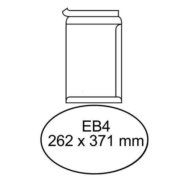 DULA EB4 Enveloppen - Akte envelop - 262 x 371 mm - 25 stuks - Zelfklevend met plakstrip - 120 gram