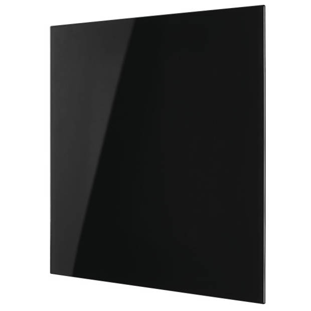 Magnetoplan ontwerpglas magnetisch paneel glazenbord - 40x40 cm - zwart - glas - frameless