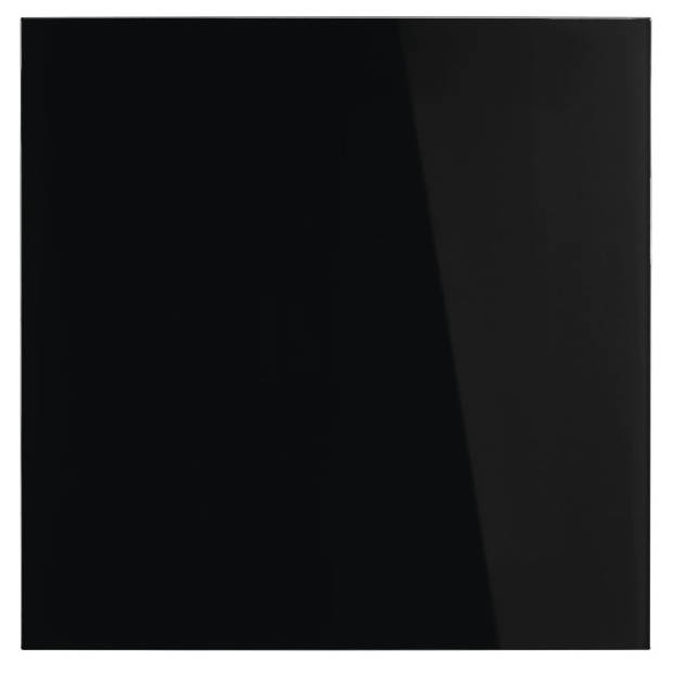 Magnetoplan ontwerpglas magnetisch paneel glazenbord - 40x40 cm - zwart - glas - frameless