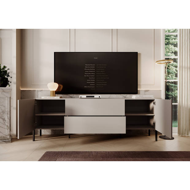 Meubella TV-Meubel Jordy - Beige - 204 cm - Met lades