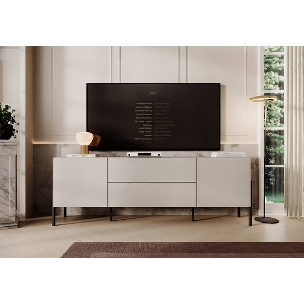 Meubella TV-Meubel Jordy - Beige - 204 cm - Met lades