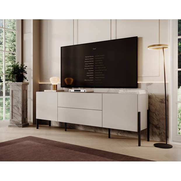 Meubella TV-Meubel Jordy - Beige - 204 cm - Met lades