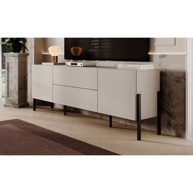 Meubella TV-Meubel Jordy - Beige - 204 cm - Met lades