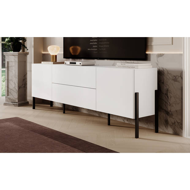 Meubella TV-Meubel Jordy - Wit - 204 cm - Met lades