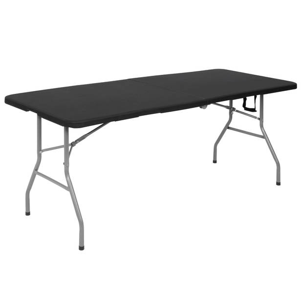 Springos Picknick Tafel Met Bankjes - Campingset - Tafel - Bankjes - Opvouwbaar - Zwart - 180 x 74 x 74 cm