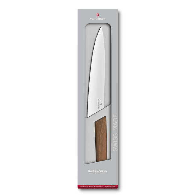 Victorinox Swiss Modern Koksmes - 22cm - RVS/Walnoot Hout - Giftbox