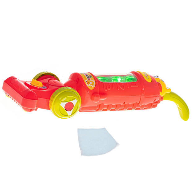 Ikonka Verticale Interactieve Kinderstofzuiger Met Geluid 46 cm - Kinderspeelgoed - Blauw Of Roze/Rood