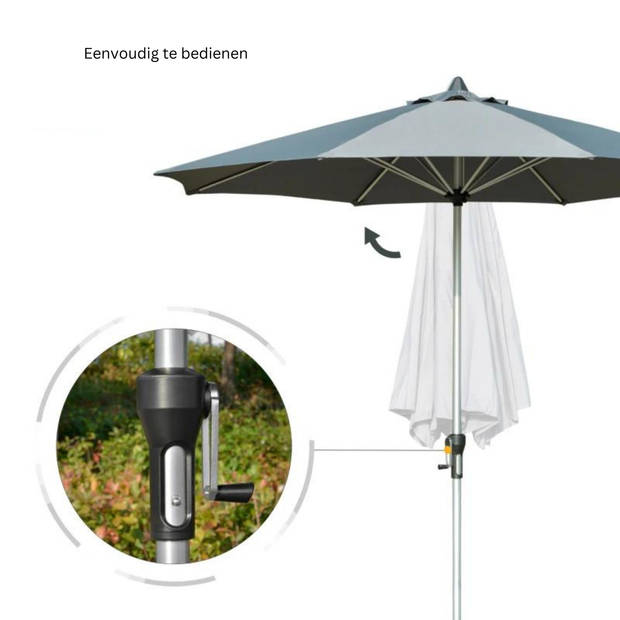 Parasol - Parasols - Tuin - Zonwering - Tuinparasol - 2,7 m - Grijs