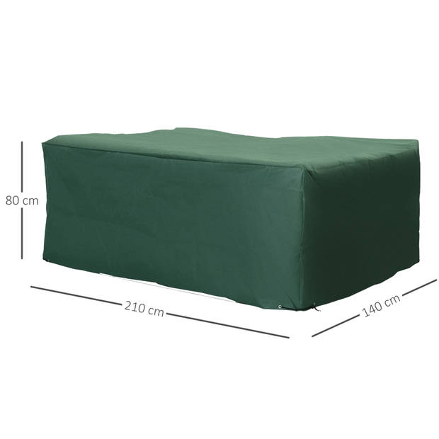 Beschermhoes tuinmeubelen – Afdekzeil – Waterdicht – Groen - 210 x 140 x 80 cm