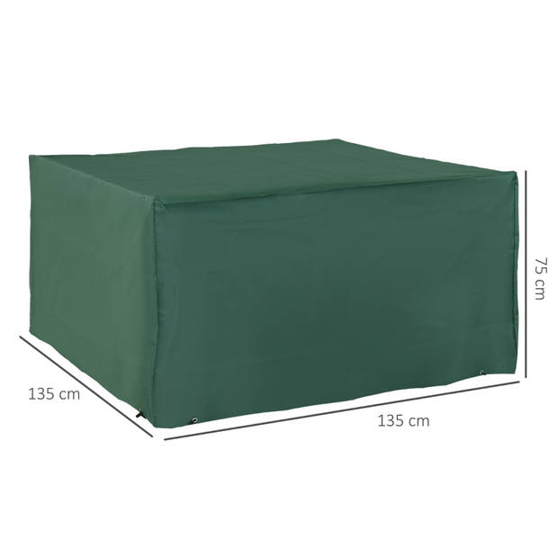 Beschermhoes tuinmeubelen – Afdekzeil – Waterdicht – Groen - 135 x 135 x 75 cm