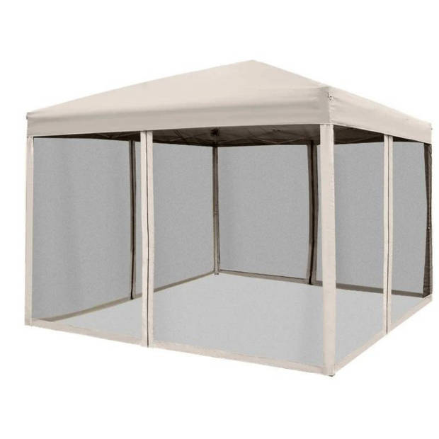 Tuinpaviljoen - Prieel - Partytent - Paviljoen - Zonwering - Beige -3x3x2,55m