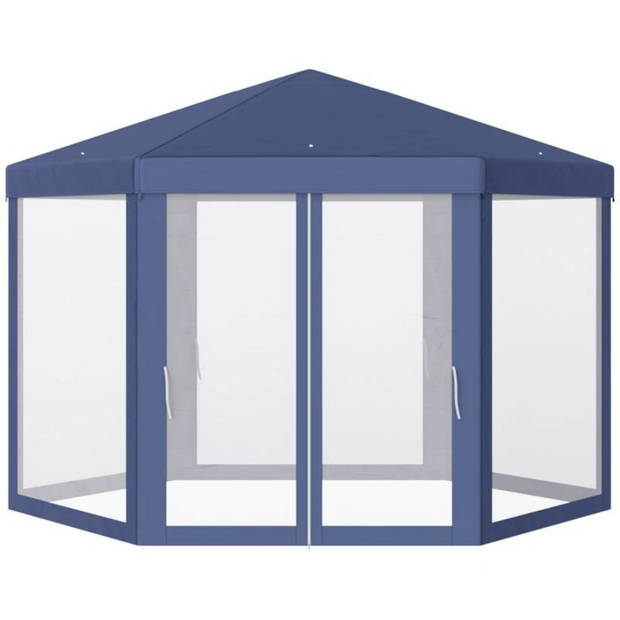 Tuinpaviljoen - Prieel - Partytent - Paviljoen - Zonwering - Blauw - 394x341,2x250cm