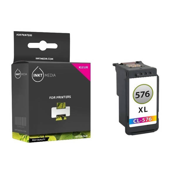 Inktmedia® - Inktcartridge - Geschikt voor Canon CL-576XL inktcartridge kleur extra hoge capaciteit Inktmedia huismer...