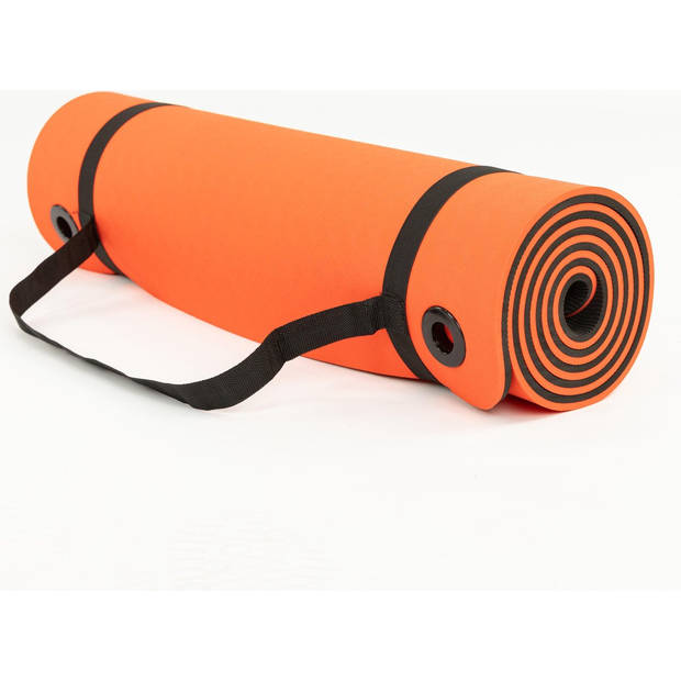 MaxxSport Fitnessmat TPE - Yogamat - 173x61 cm - 1 cm dik - Rood