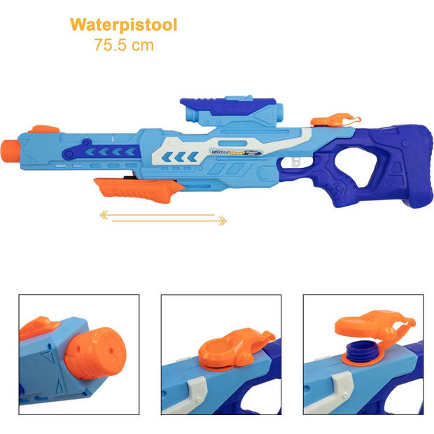 MaxxToys Waterpistool - 77 cm - BLAUW