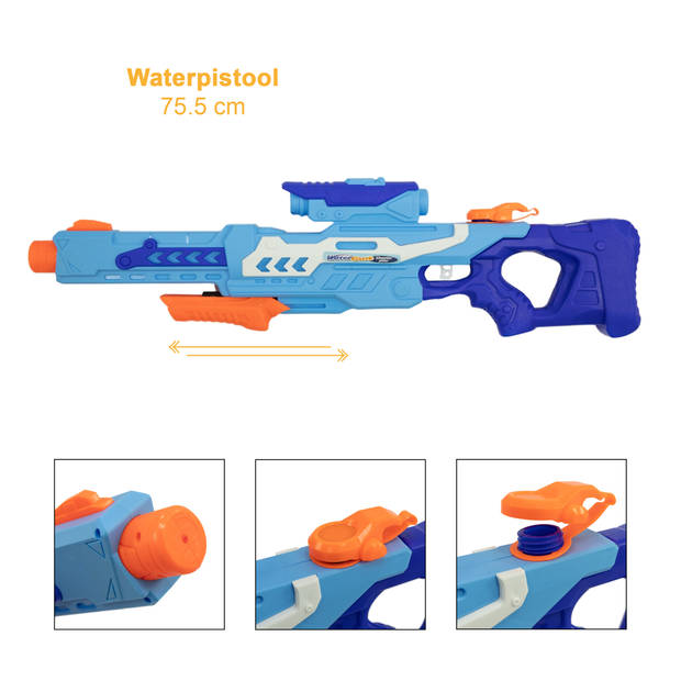 MaxxToys Waterpistool - 77 cm - BLAUW