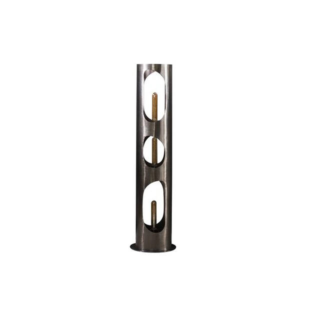 Giga Meubel - Vloerlamp Cilinder - Zwart Metaal - 25x25x100cm