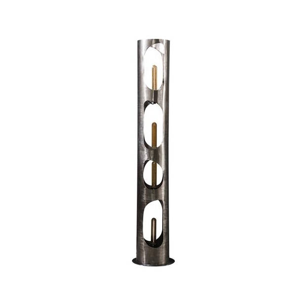 Giga Meubel - Vloerlamp Cilinder - Zwart Metaal - 25x25x130cm
