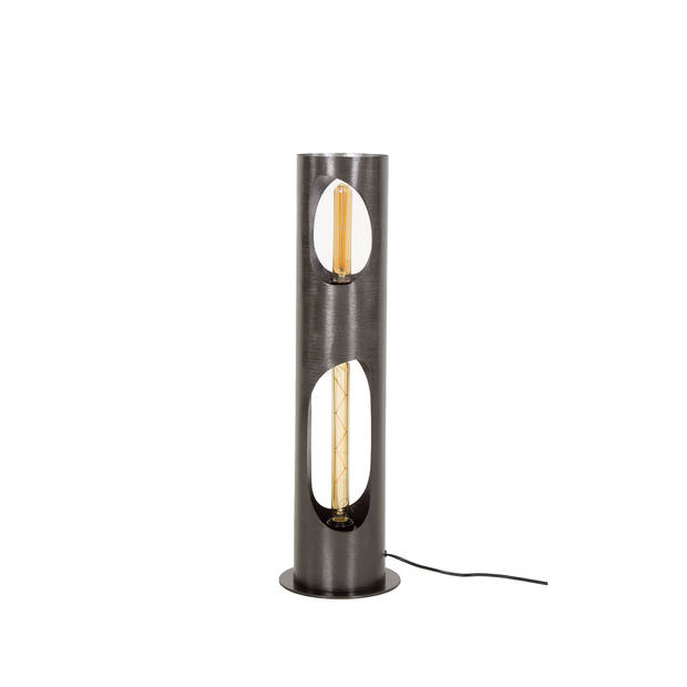 Giga Meubel - Vloerlamp Cilinder - Zwart Metaal - 20x20x65cm