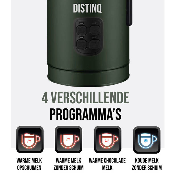 DistinQ Melkopschuimer - 240 ml donkergroen