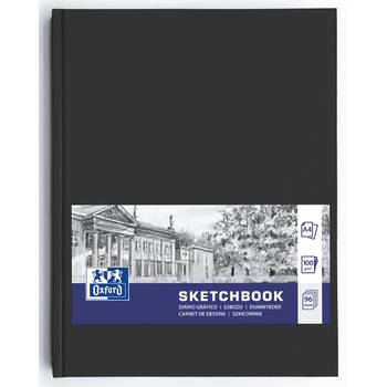 Oxford "Sketchbook" dummyboek, 96 vel, 100 g/m², ft A4, zwart 5 stuks
