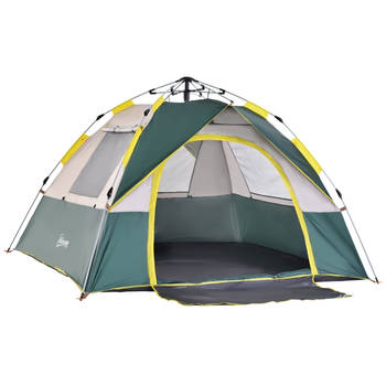 Tent voor 3 personen - Kampeertent - Koepeltent - Kamperen - Groen - 205 x 195 x 135 cm