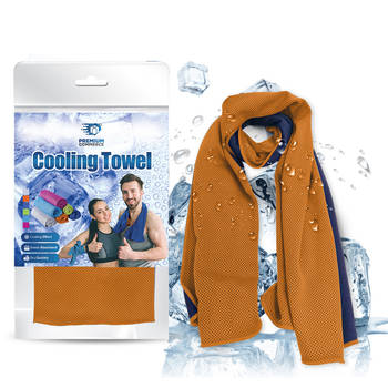 Blokker Verkoelende Handdoek - Koel - Cooling Towel - Sport - Fitness - ijshanddoek - Oranje - 2 stuks aanbieding