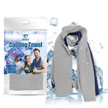 Verkoelende Handdoek - Koel - Cooling Towel - Sport - Fitness - ijshanddoek - Grijs - 2 stuks