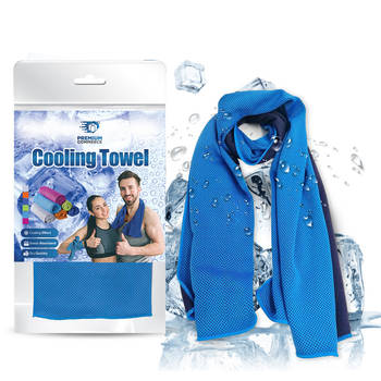 Verkoelende Handdoek - Koel - Cooling Towel - Sport - Fitness - ijshanddoek - Lichtblauw - 2 stuks