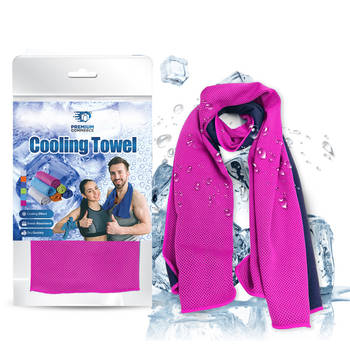 Blokker Verkoelende Handdoek - Koel - Cooling Towel - Sport - Fitness - ijshanddoek - Roze - 2 stuks aanbieding