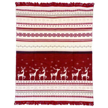 Unique Living Plaid Rudolf 150x200cm red