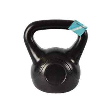 Zwarte Kettlebell 10kg Robuuste Kunststof en Cement Gevuld Trainingsgewicht voor Gevorderde Kracht en Cardio Training