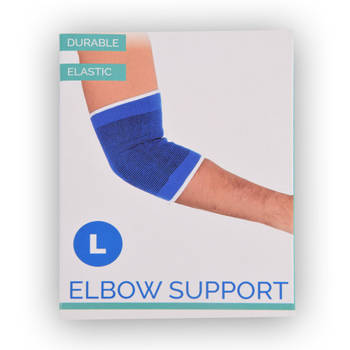 Stevige Blauwe Elleboogbrace - Effectieve Elleboogsteun - Maat L - Comfortabele Elleboogbandage - Betrouwbare