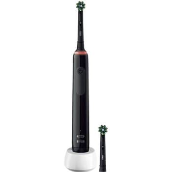 Oral-B elektrische tandenborstel Pro 3 3400N CrossAction zwart - incl. 2 opzetborstels
