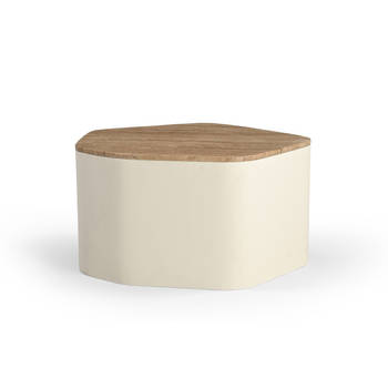 Giga Meubel - Salontafel Organisch 76cm - Beige/Naturel Travertin - Cersei