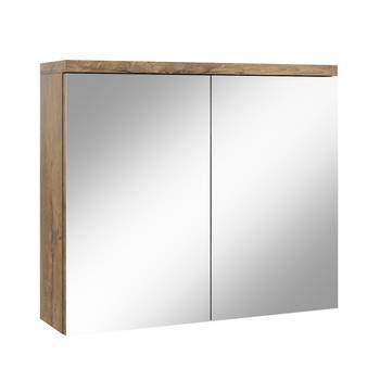 Badplaats Spiegelkast Toledo 80 x 20 x 60 cm - bruin eiken