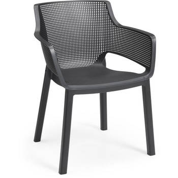 Veel van 6 monoblok fauteuils - stapelbaar in kunsthars - 3D (Mesh) - co-afwerking - ALLIBERT BY KETER