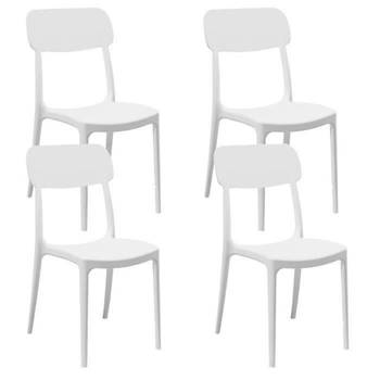 Set van 4 Calipso Areta Garden stoelen - 53 x 46 x H 88 cm - Wit