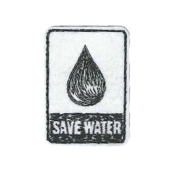 Applicatie Save water 66mmx46mm