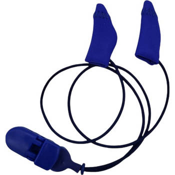 Ear Gear - Mini - Blauw - met koord - hoortoestellen - tegen vocht en wind