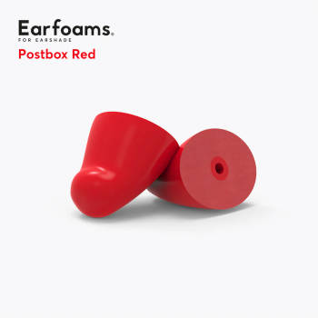 Flare Audio Earshade memory foam tips Postbox Red