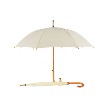 2x Degelijke Automatische Opvouwbare Paraplu - Ø98 cm - Unisex - Wit Vanille