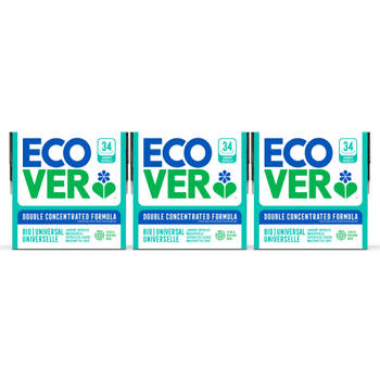 Ecover Wascapsules Voordeelverpakking - 3 x 34 stuks - 102 Wasbeurten - Voor Gekleurde Was - Lila & Roos