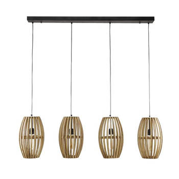 Hoyz Collection - Hanglamp Orbit 4L - Massief Mango Naturel