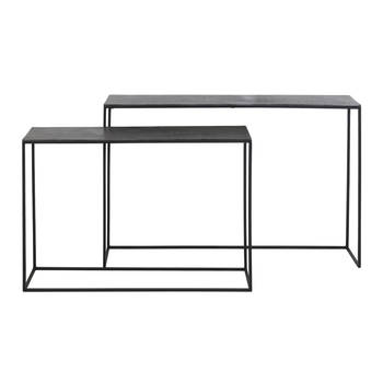 Light & Living - Side BOCA - 120x25x80cm - Zwart - Set van 2