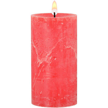 Blokker Rustieke Kaars - 7x13 cm - Rood